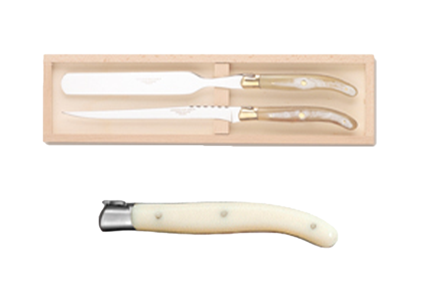 Boîte à saucisson - Coffret Laguiole mitre laiton