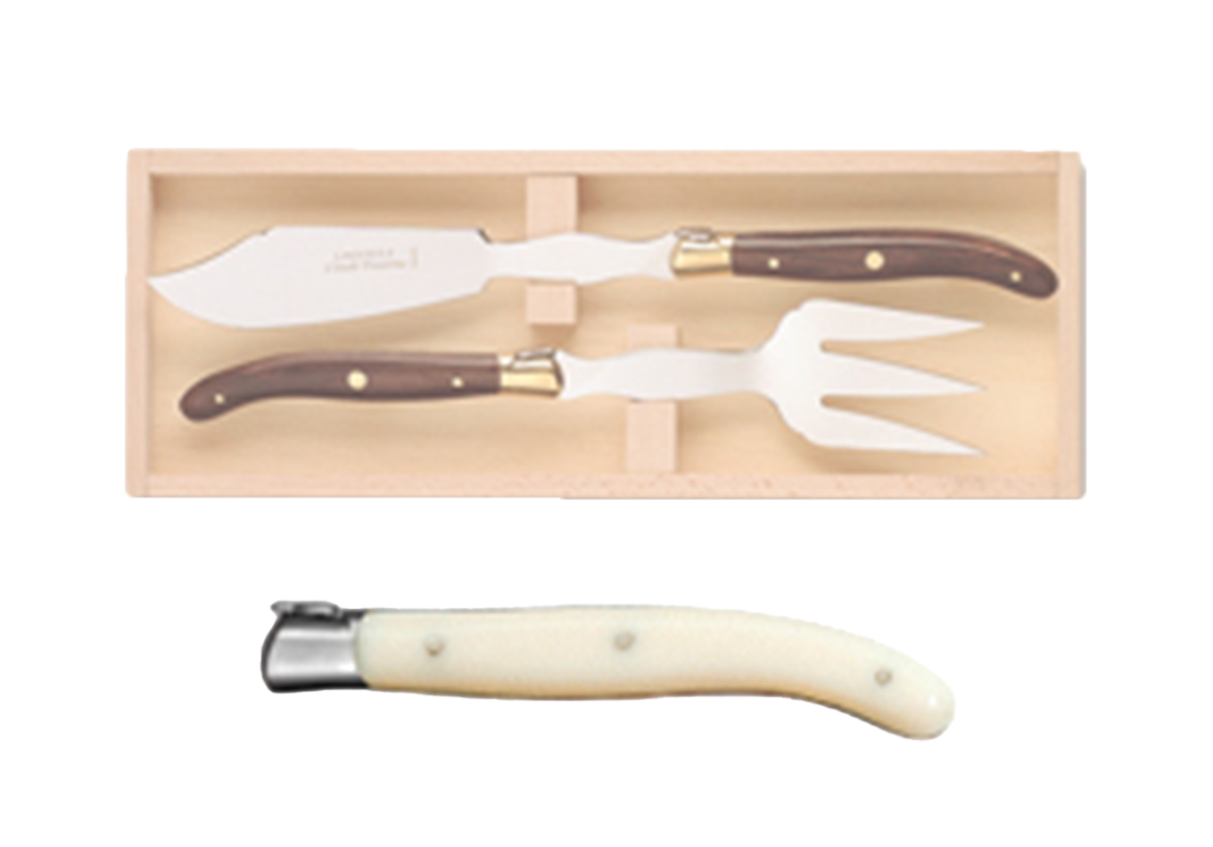 Flatcut - Coffret Laguiole mitre laiton