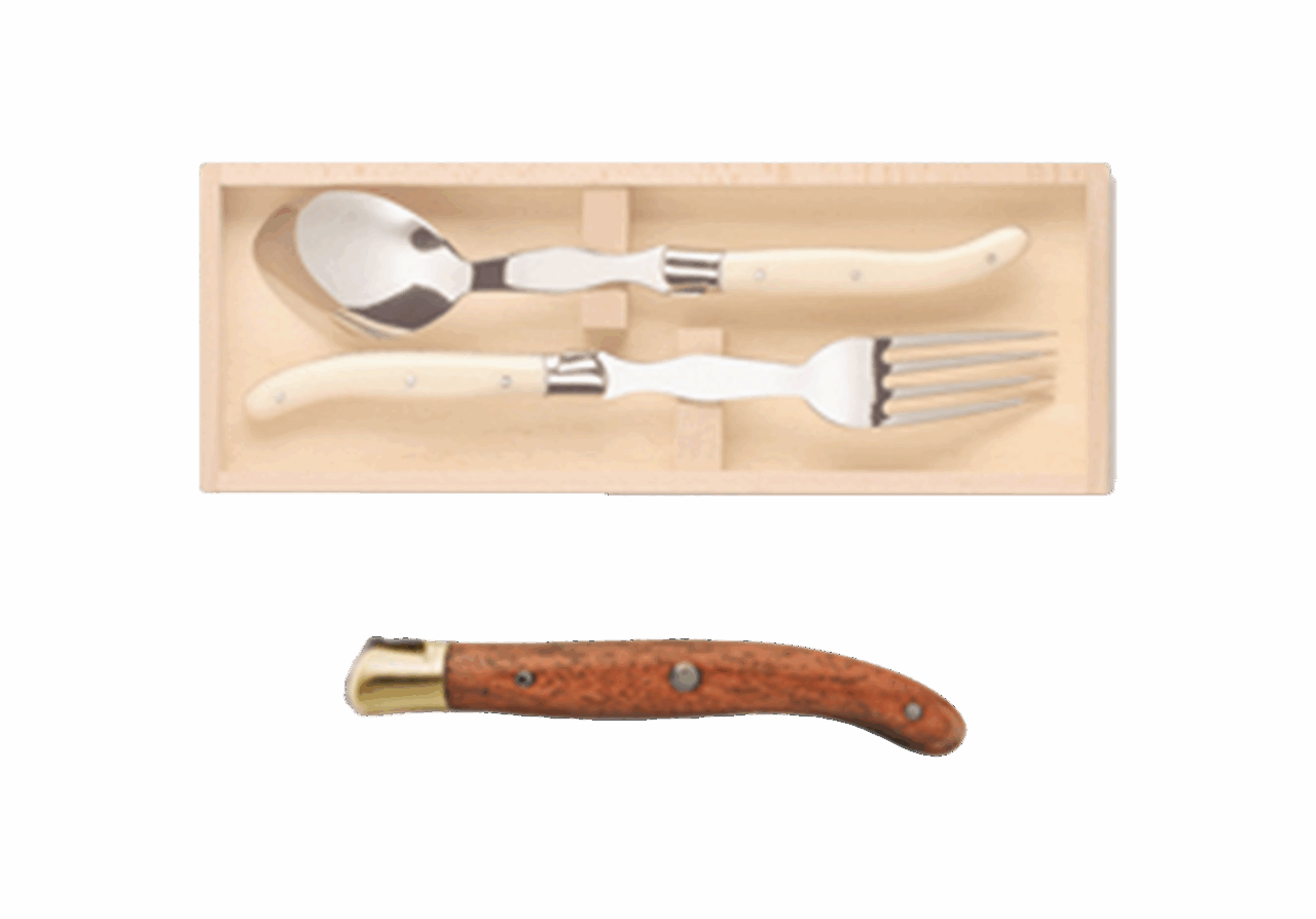 Service à servir - Coffret Laguiole mitre laiton