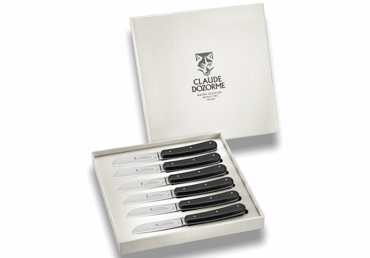 London - Coffret 6 couteaux lame mate