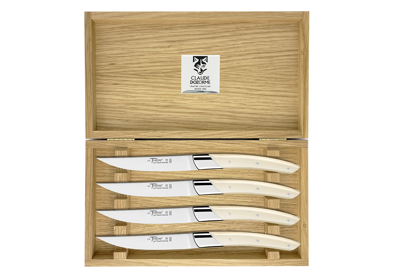 Laguiole Mitre Laiton - Coffret 4 couteaux