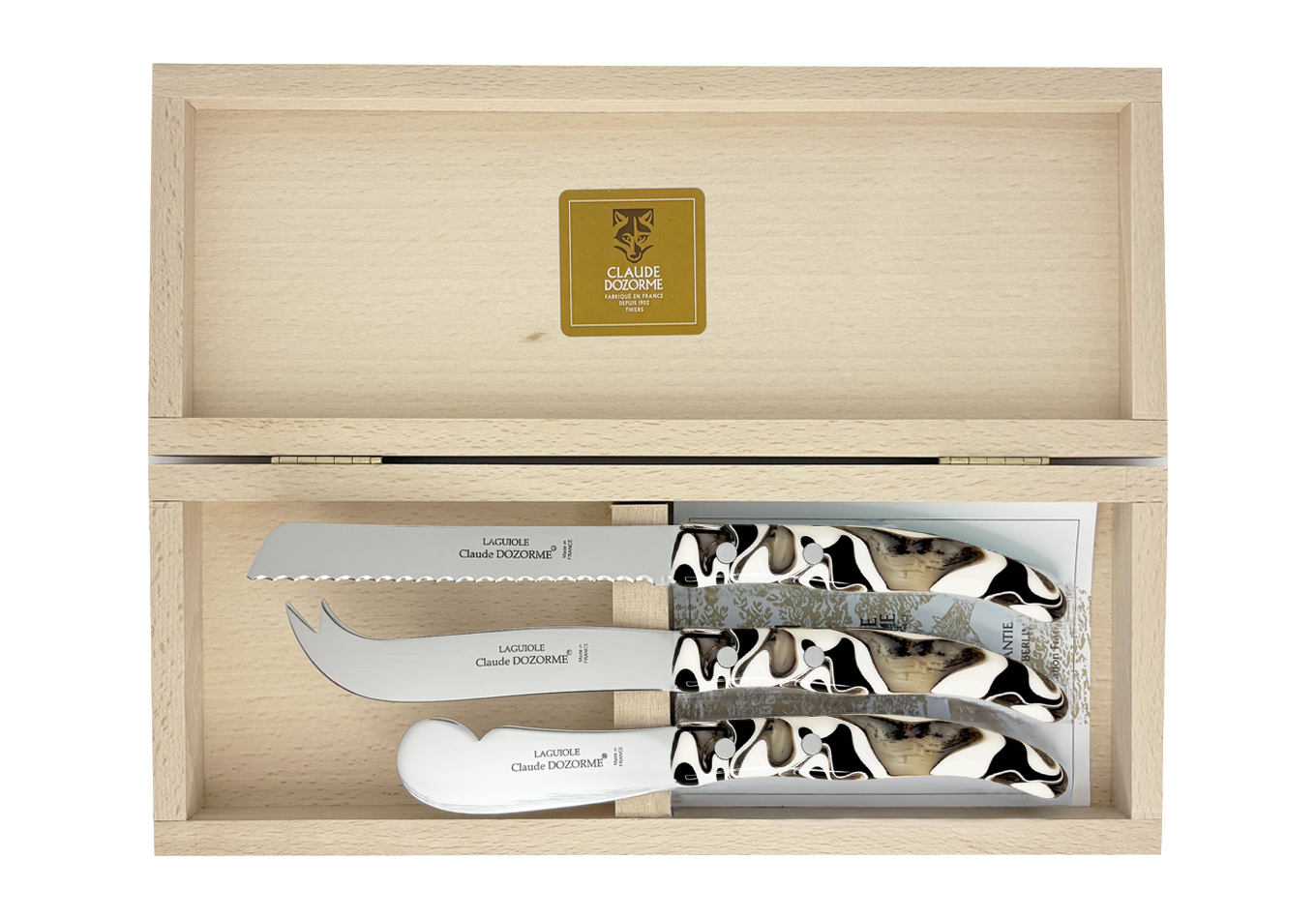 Accessoires - Coffret 3 pièces (trancheur, couteau à fromage & tartineur)