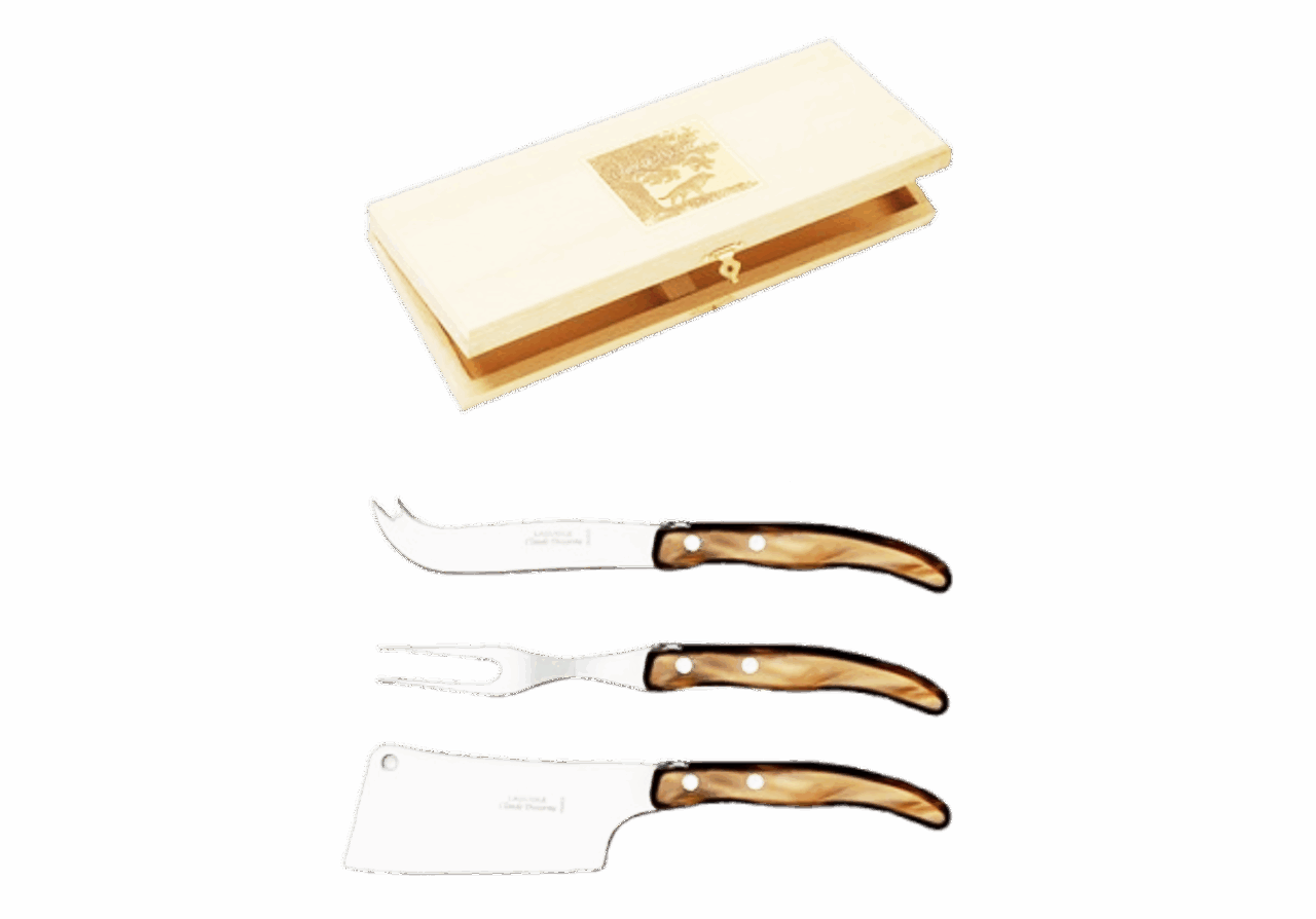Fromage et beurre - Coffret 3 pièces (hachette, couteau & fourchette)