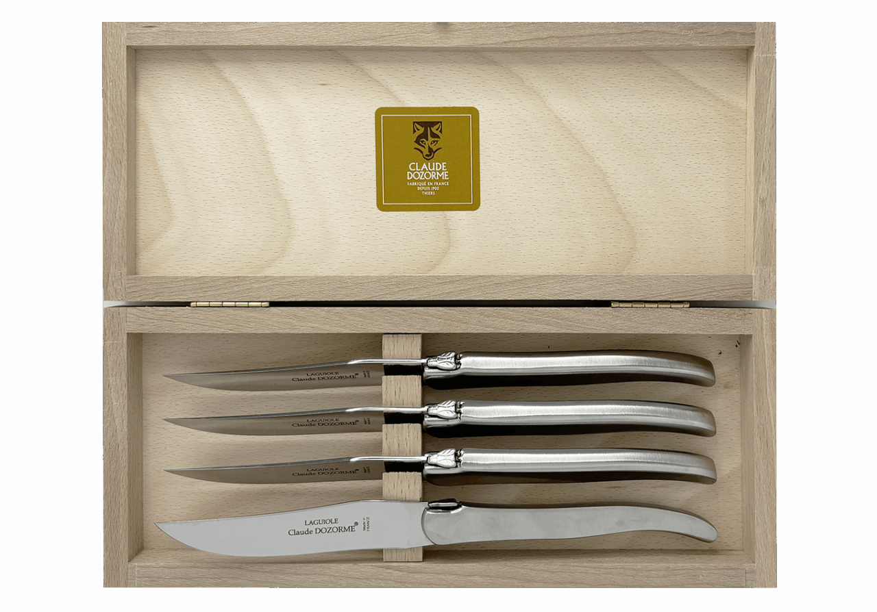 Laguiole Plein Manche - Coffret 4 couteaux