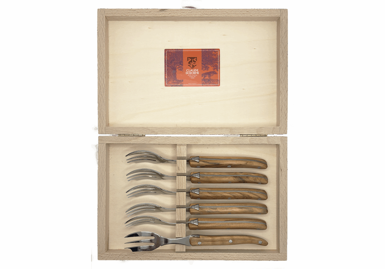 Dessert - Coffret Laguiole 6 fourchettes à gâteaux