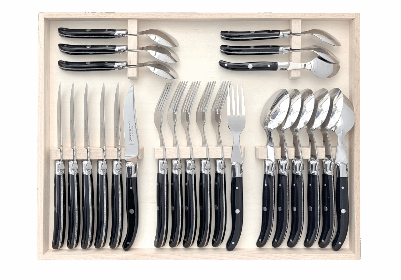 Laguiole Mitre Inox - Coffret Ménagère 24 pièces