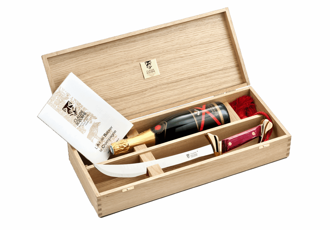 Sabre à Champagne Prestige en coffret bouteille - Coffret Bouteille Napoléon