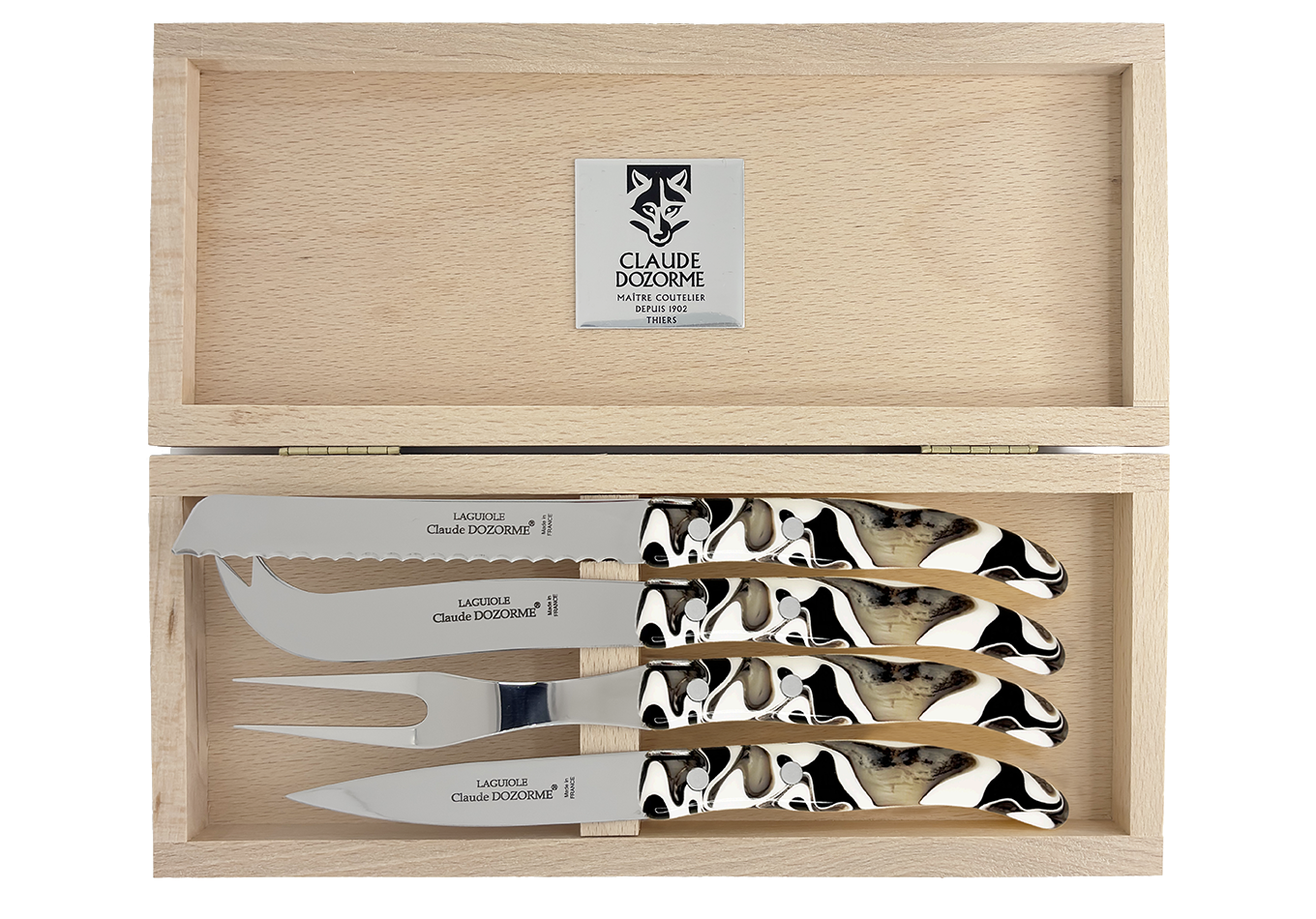 Accessoires - Coffret 4 pièces (trancheur, couteau d&rsquo;office, couteau à fromage & tartineur)